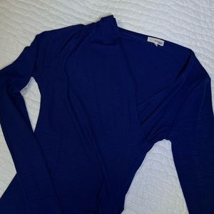 Wilfred blue fitted long sleeve dress